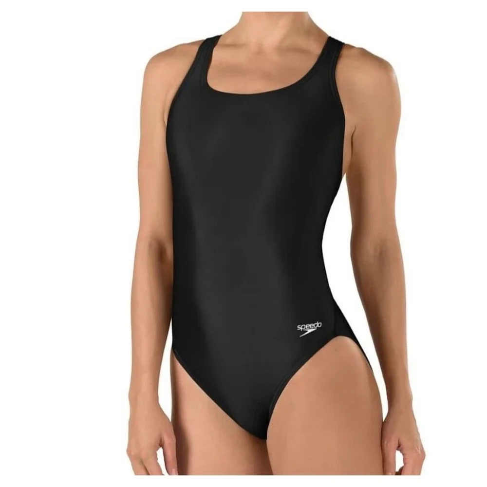 Speedo Pro LT Super Back Swimsuit Team Black Size 10 New With Tags